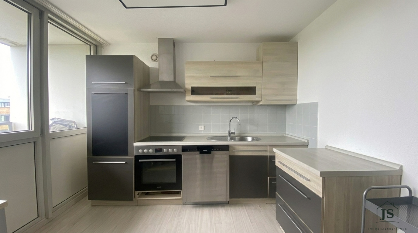 Gepflegte, großzügige 3,5 Zimmer Wohnung im 11. OG m. Weitblick & zwei Balkonen