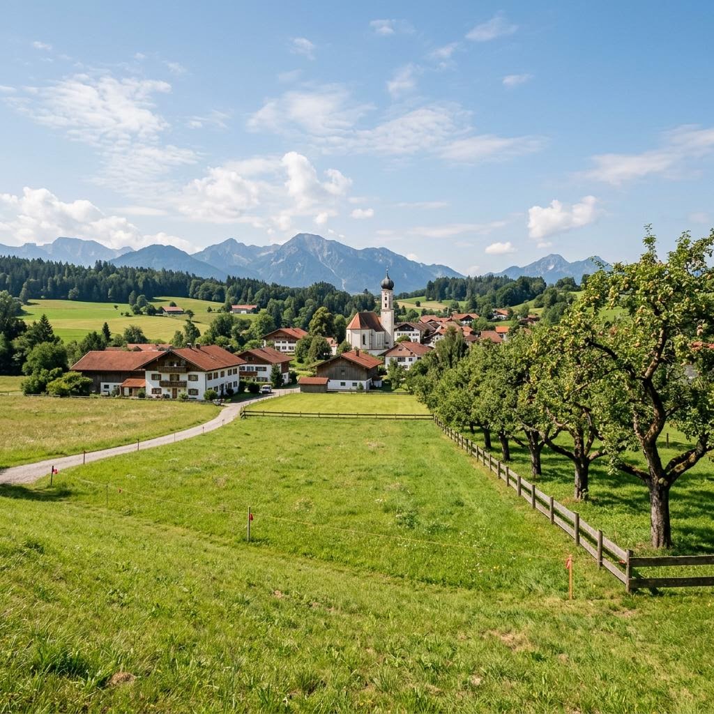 Sonniges Grundstück mit Obstbäumen am Ortsrand